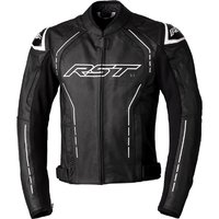 Rst S Ce Mens BlackWhite Leather Motorcycle Jacket