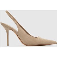 schuh Women's Sade Slingback Court High Heels in Taupe, Size: