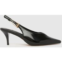 schuh Sage Buckle Slingback Court High Heels in Black