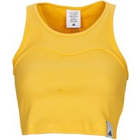 adidas LNG RIB TANK women's Vest top in Yellow