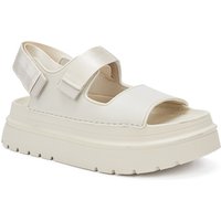 Truffle Collection Open Toe Flat Platform Sandals women's Wedge sandals in Beige