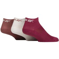 Mens and Women's Pair Reebok Essentials Cotton Ankle Socks with Arch Support and Mesh Top Burgundy White Brown .-.