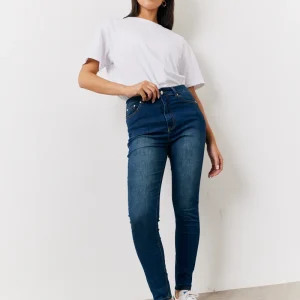 In The Style Shaper Stretch Jeans in Mid Blue - 8 · Standard